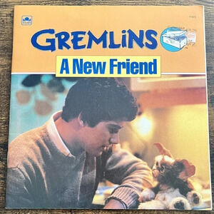 Vintage| Gremlins Golden Book,A New Friend Softcover Warner Bros Gizmo 1984 - VG